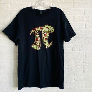 Pi Day Shirt Kids Pizza Pi Funny Math Food 3.14 T-Shirt Black Tee